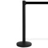 Afsp&aelig;rringsstander, 1 stk, metal, 3 m b&aring;nd, Sort stolpe, sort b&aring;nd #1