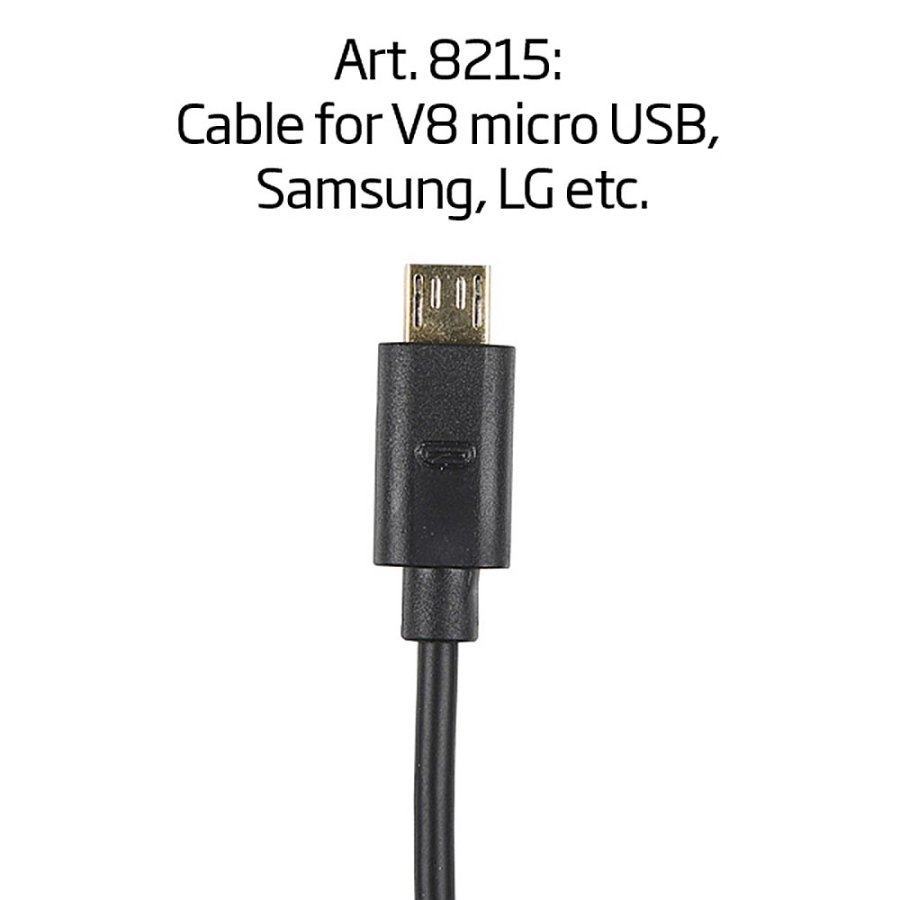 Kabel type V8 micro USB til Samsung, LG, etc.