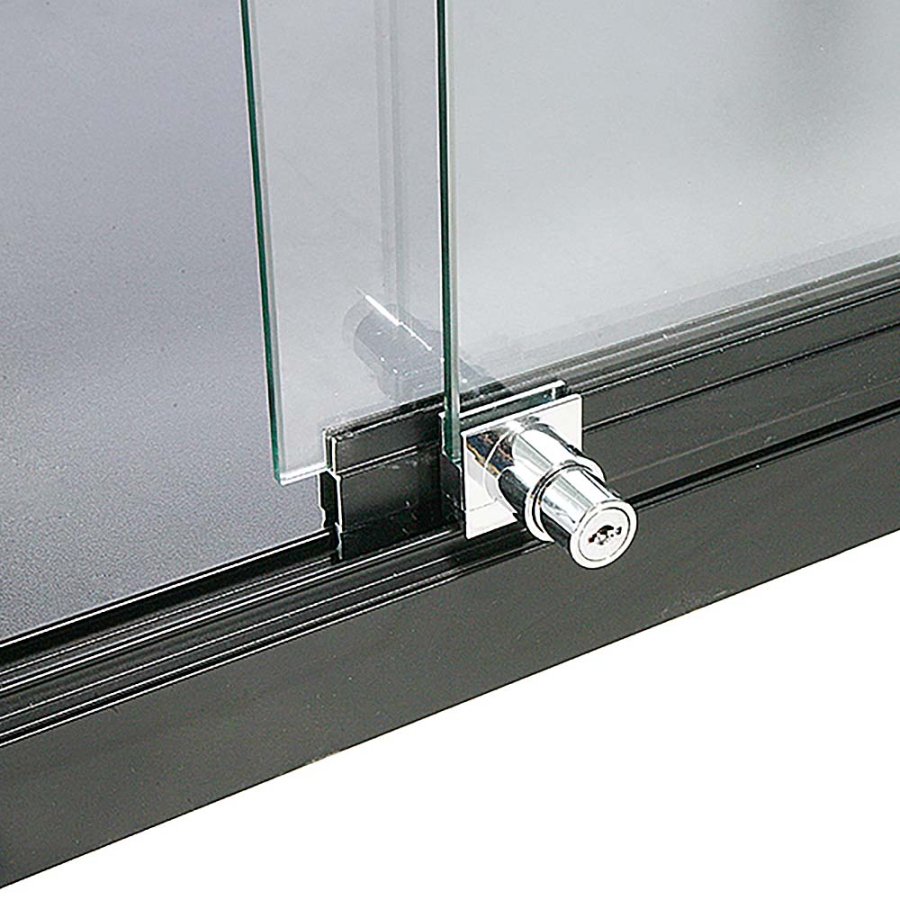 Vitrine, Showcase Counter Duo, LED Lys, m. l&aring;s, Sort