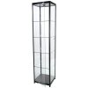 Vitrine glasskab - Showcase Tower Solo glasmontre med LED lys og l&aring;s - sort #2