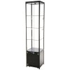 Vitrine, Showcase Tower Solo, Med LED Lys, l&aring;s og underskab, Sort #2