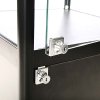 Vitrine, Showcase Tower Solo, Med LED Lys, l&aring;s og underskab, Sort #7