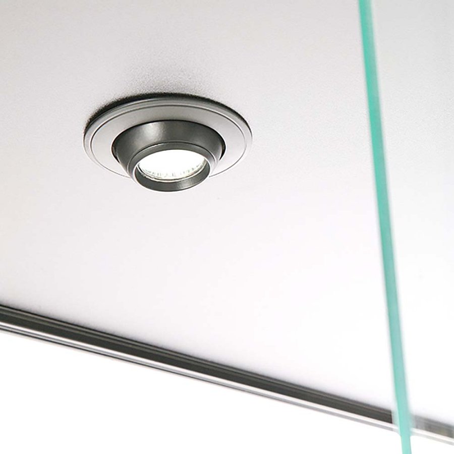 Vitrine glasskab - Showcase Tower Duo glasmontre med LED lys og l&aring;s - sort