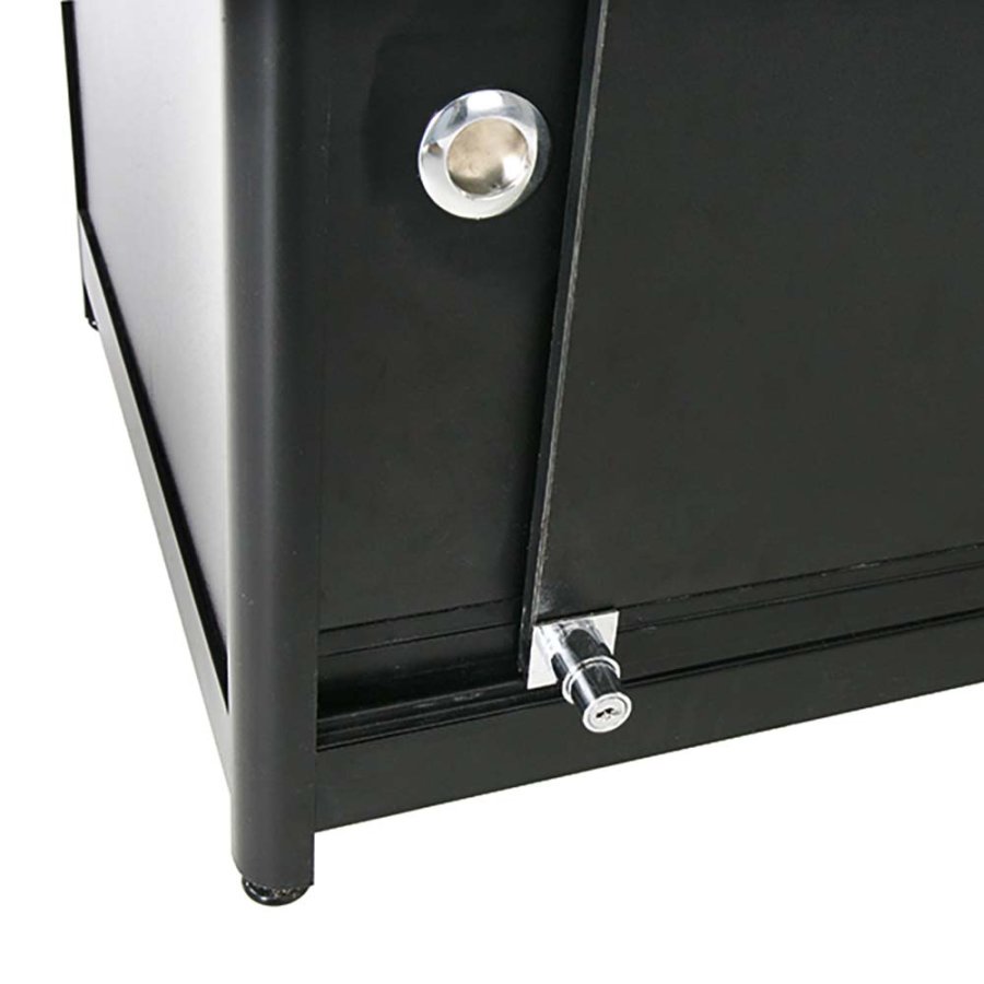 Vitrine, Showcase Tower Duo, LED Lys, m. l&aring;s, Sort