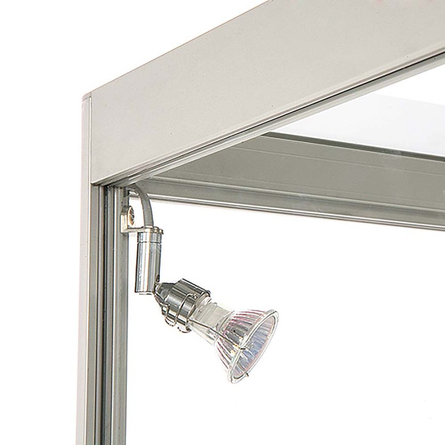 Vitrine glasskab - Showcase Counter Solo glasmontre med LED lys og l&aring;s � s&oslash;lv