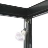 Vitrine, Showcase Counter Solo, LED Lys, m. l&aring;s, Sort #4