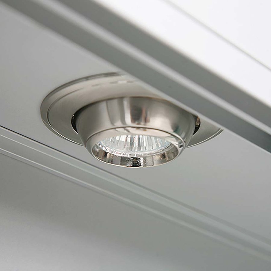 Vitrine glasskab - Showcase Wall Duo glasmontre med LED lys og l&aring;s - s&oslash;lv