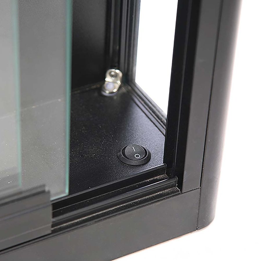 Vitrine, Showcase Wall Duo, LED Lys, m. l&aring;s, Sort