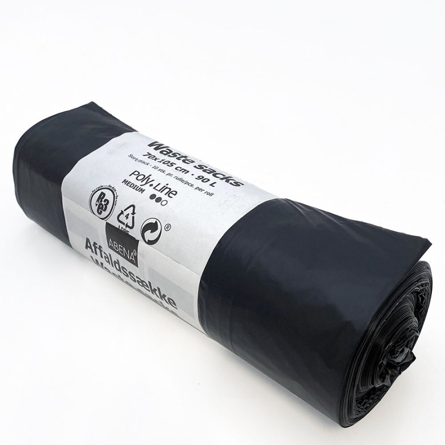 Plastiks&aelig;kke, rulle med 10 stk., til store affaldsbeholdere (art. 6750, 6755, 6756, 6751)