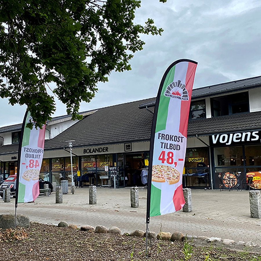 Beachflag, Outdoor Bow Flag, alustang, Medium (uden fod og flag)