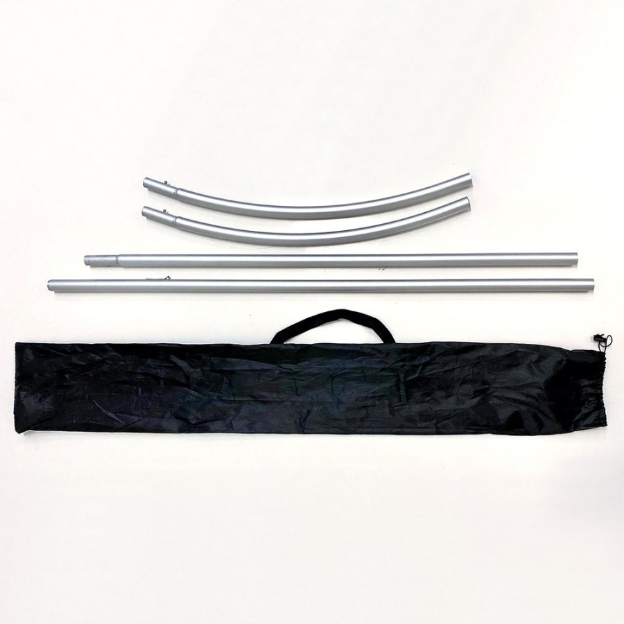 Beachflag, Outdoor Bow Flag, alu pole, Large (uden fod og flag)