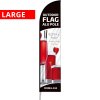 Beachflag, Outdoor Bow Flag, alu pole, Large (uden fod og flag) #1