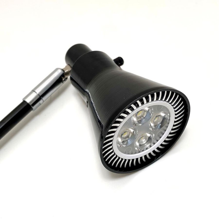 LED Spotlight, Round, 10W til Roll-ups, Sort