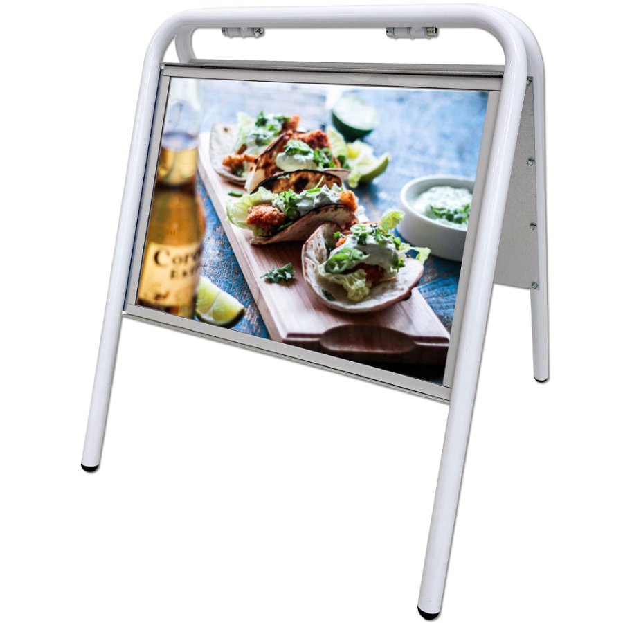 Expo Sign Gadeskilt, A3 med frontplader - hvid