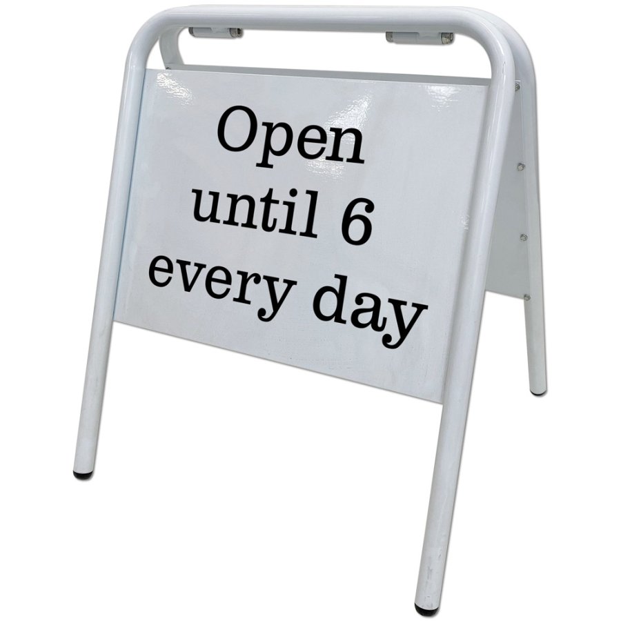 Expo Sign Gadeskilt, A3 hvid, til folie - hvid plade