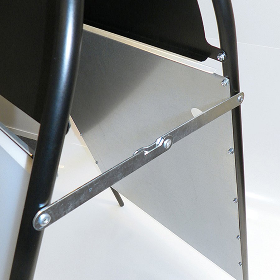 Gotik Budget Gadeskilt med logoplade - 50x70 cm - sort