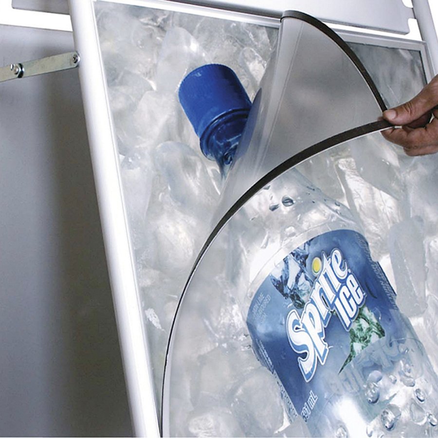 Expo Sign Gadeskilt med logoplade - A1 - hvid