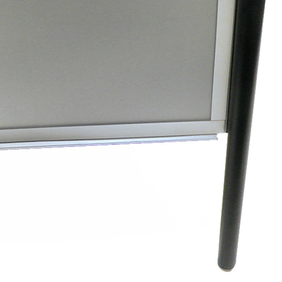 Gadeskilt m. Logoplade, Expo Sign, Sort, B1 - 70 x 100 cm