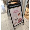Gadeskilt m. Logoplade, Expo Sign, Sort, B1 - 70 x 100 cm #11