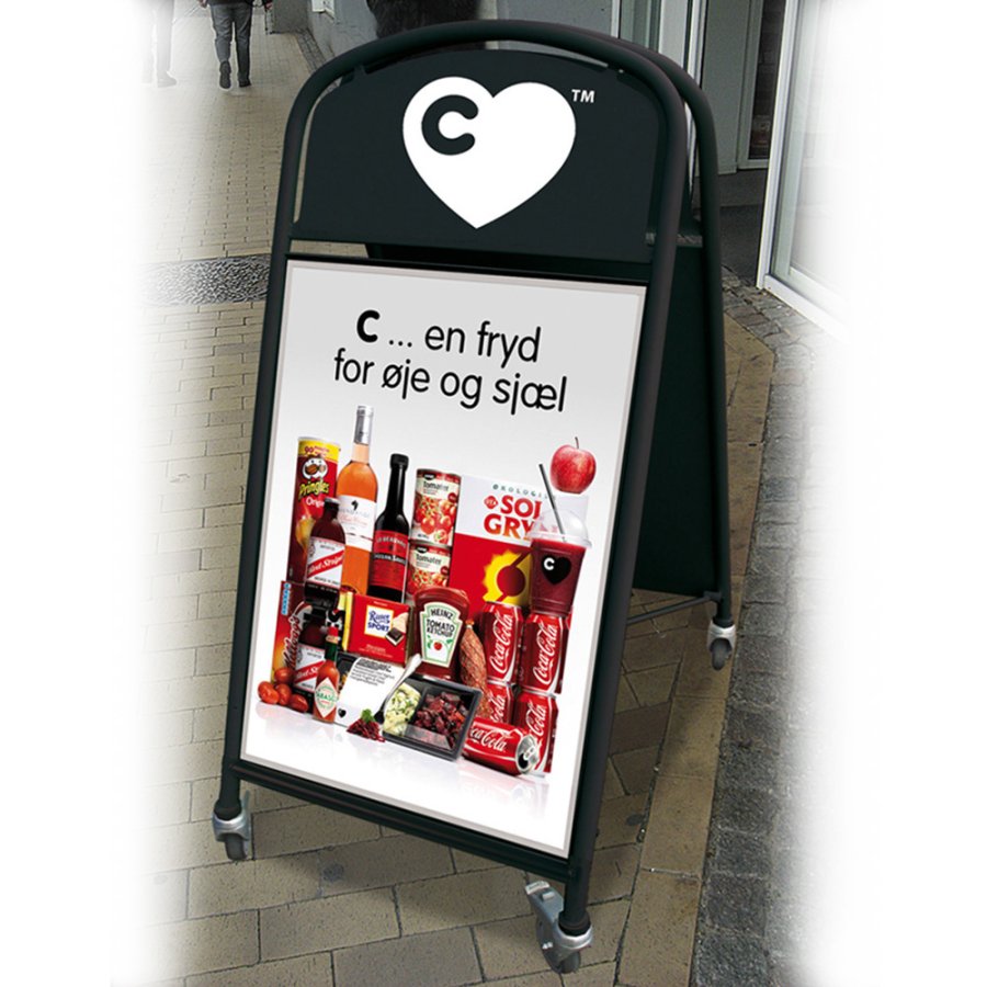 Gadeskilt med Logoplade, Ellipse Lux, A1, A1 - 59,4 x 84,1 cm