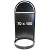 Gadeskilt med logoplade, Gotik Circle, sort, B1 - 70 x 100 cm #2