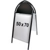 Gotik Classic Gadeskilt med logoplade - 50x70 cm - sort #15