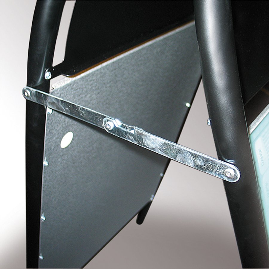 Gotik Classic Gadeskilt med logoplade - 50x70 cm - sort