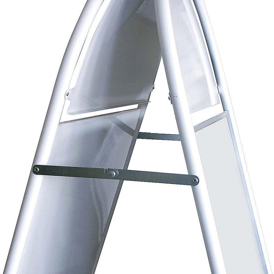 Expo Gotik Lux Gadeskilt med logoplade - 70x100 cm - hvid