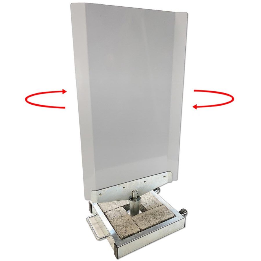 Outdoor Spin-Sign Gadeskilt - 40x79 cm - hvid