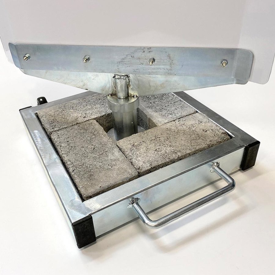 Outdoor Spin-Sign Gadeskilt - 40x79 cm - hvid