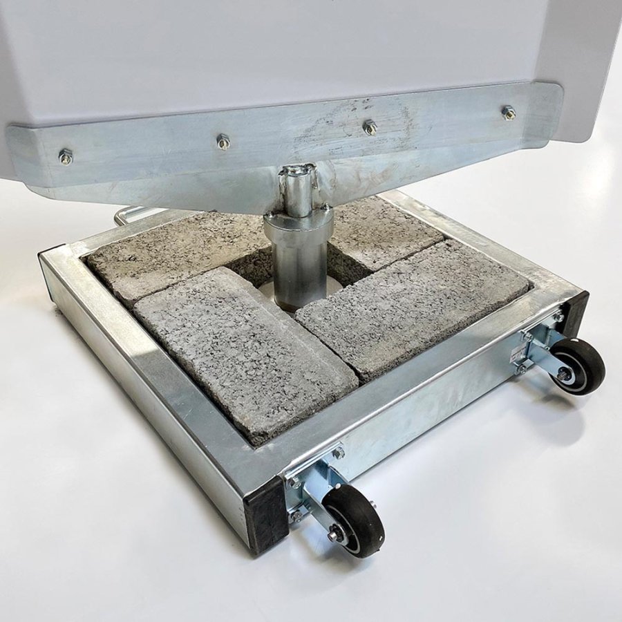 Outdoor Spin-Sign Gadeskilt - 40x79 cm - hvid