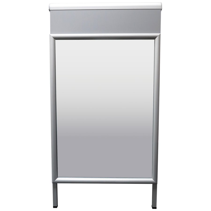 Alu-Line Logo Change Gadeskilt med logoplade - 50x70 cm - s&oslash;lv