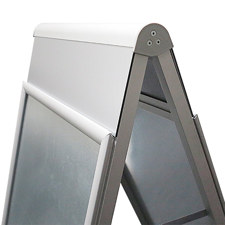 Alu-Line Logo Change Gadeskilt med logoplade - 70x100 cm - s&oslash;lv