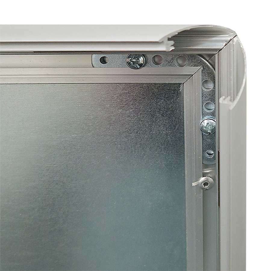 Alu-Line Logo Change Gadeskilt med logoplade - 70x100 cm - s&oslash;lv