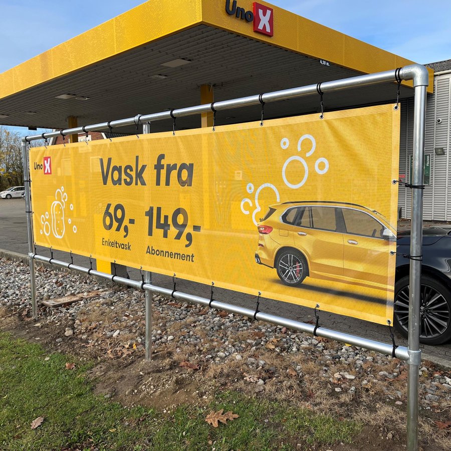 Banner Tube Freestanding Frame, fritst&aring;ende ramme af alur&oslash;r 0,3 mm / &Oslash; 48 mm - 100 x 100 cm