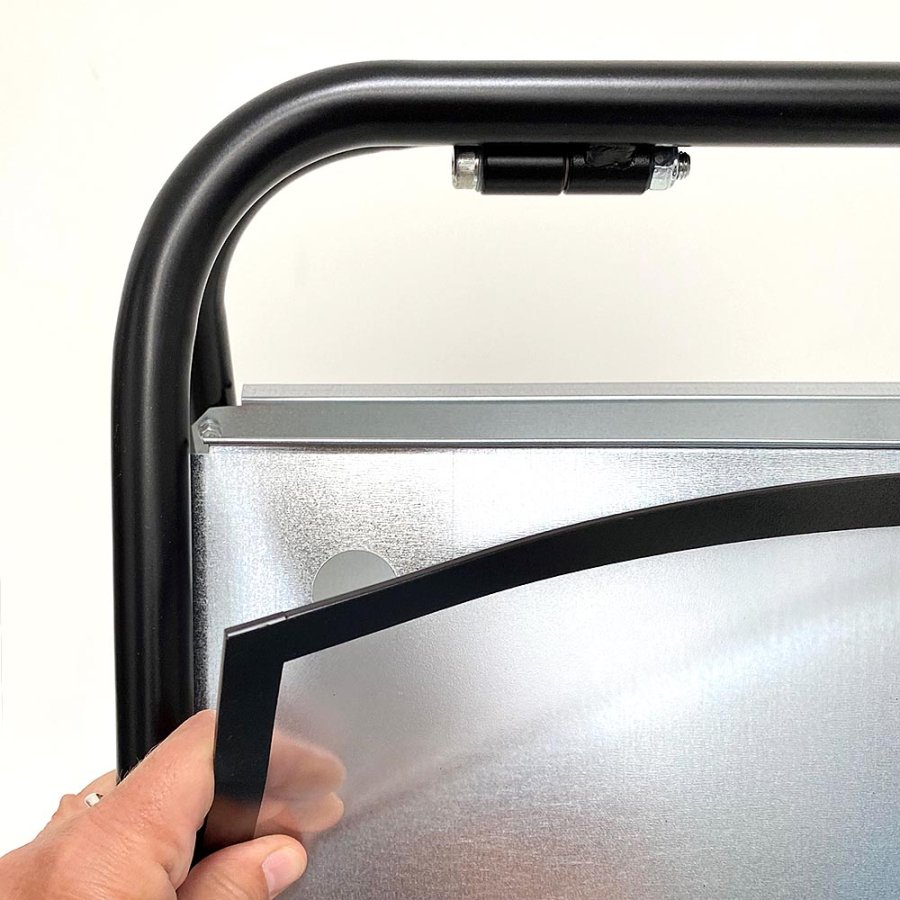 PET Frontplade Med Magnet, Sort kant - 53x73cm