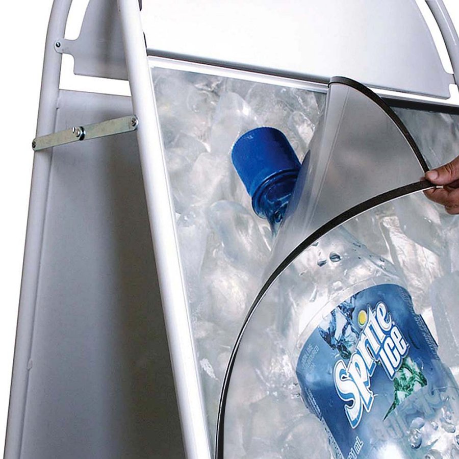 PET Frontplade Med Magnet, Sort kant - 53x73cm