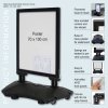 Gadeskilt, Wind-Sign Waterbase Budget, 40 mm aluprofil, Sort, B1 - 70 x 100 cm #12
