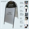 Gadeskilt, Gotik Budget, Sort, B2 - 50 x 70 cm #13
