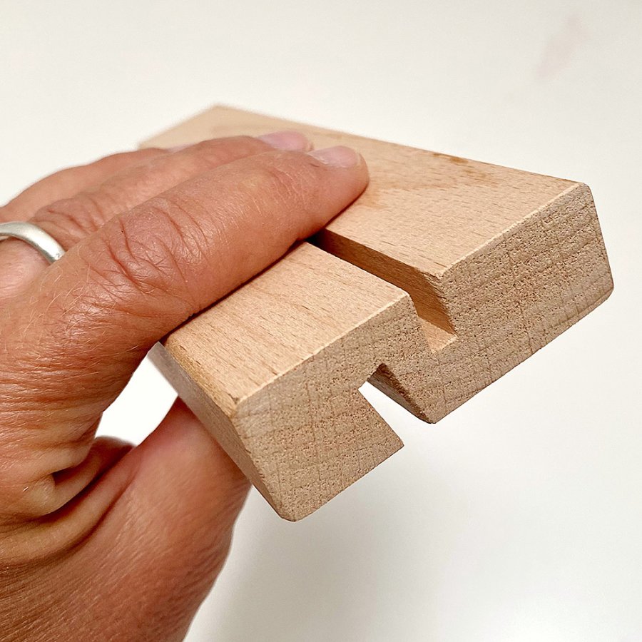 WOOD Block menuholder i akryl A6, lodret/vinklet