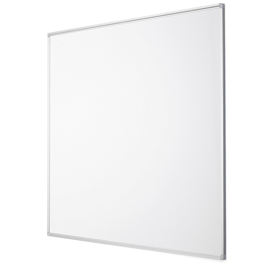 Whiteboardtavle, m. hvid aluramme og keramisk overflade, 120 x 120 cm, Hvid