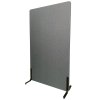 ZONE Hush Wall akustikv&aelig;g rumdeler m&oslash;rkegr&aring; stof 136x80 cm med standardf&oslash;dder #1