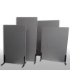 ZONE Hush Wall akustikv&aelig;g rumdeler m&oslash;rkegr&aring; stof 136x80 cm med standardf&oslash;dder #6