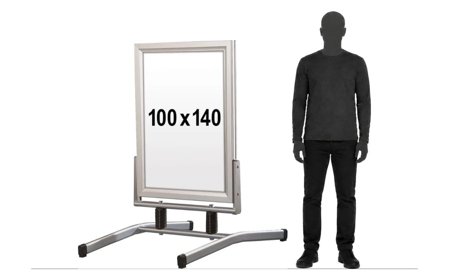 Gadeskilt Wind-Line Lux s&oslash;lv, B0 - 100 x 140 cm